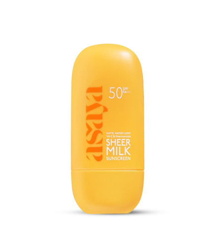 Asaya Sheer Milk Sunscreen SPF 50 PA++++ UVA + UVB 50ml - free shipping