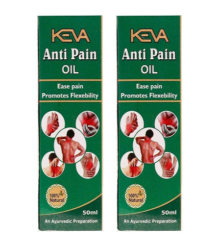 KEVA Herbal Natural Organic Anti Pain Oil (50 ml) - Pack of 2