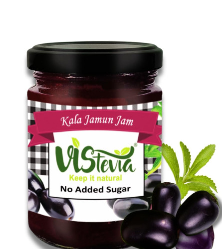 Vistevia Sugar Free Kala Jamun Jam 220gm - free shipping