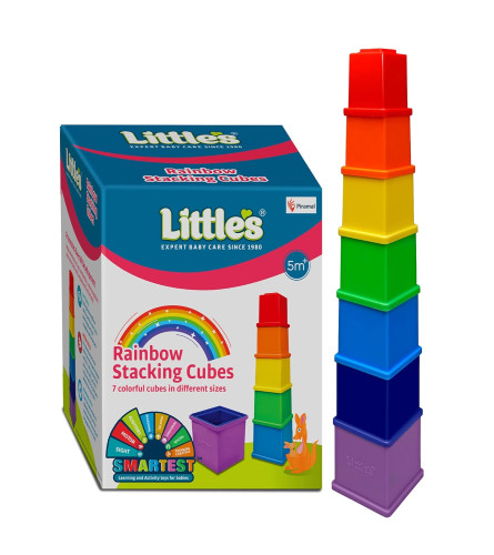 Little's Rainbow Stacking Cubes - free shipping