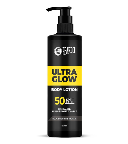 Beardo Ultraglow SPF 50 PA+++ Body Lotion for Men, 250 ml - free shipping