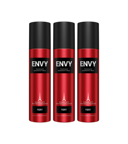 Envy Fiery Deodorant For Men 140 ml (Pack Of 3)