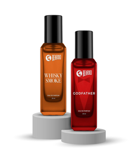 Beardo Godfather & Whiskey Smoke Masculine Fragrance Combo (20ml x 2)- free shipping