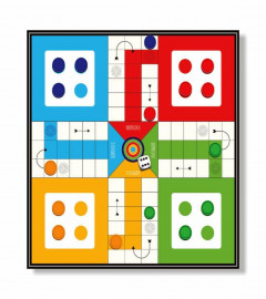 Ludo - Snakes & Ladders - Board Game - Foldable  with 4 Colours and 1 Dice (Free Shipping World)