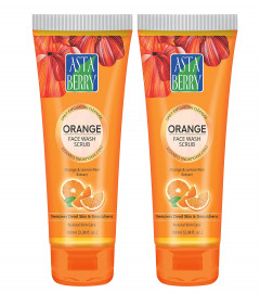ASTABERRY Orange Face Wash Scrub, 100 ml (Pack of 4) Free Shipping World