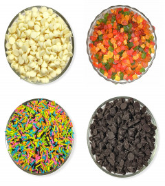 Dry Fruit Hub Sprinkles Choco Chips Combo for Cake Decoration, 450 gm (Free Shipping World)
