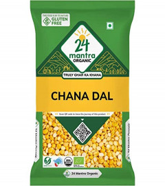 24 Mantra Organic Unpolished Chana Dal, 500 gm (Free Shipping World)