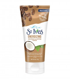 St Ives Energizing Face Scrub, Coconut & Coffee, Deep Cleanser for Bright Skin, 170 gm (Pack of 2)