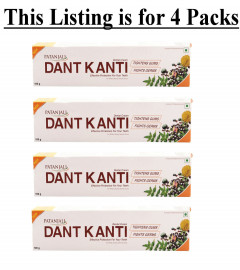 Patanjali Dant Kanti Dental Cream Regular Toothpaste, 100 g x 4 pack