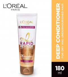 L'Oréal Paris Rapid Reviver 6 Oil Nourish Deep Conditioner, With Micro-Oils, 180 ml (Pack of 2)