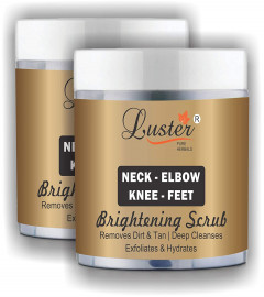 Luster Neck-Elbow & Knee-Feet Brightening Scrub 100 ml (Pack of 2) Free Shipping World