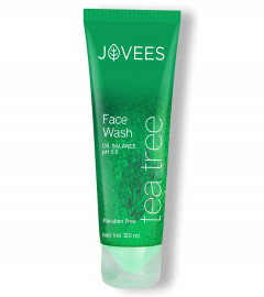 JOVEES Tea Tree Oil Control Face Wash 120 ml (Pack of 4) Free Shipping World