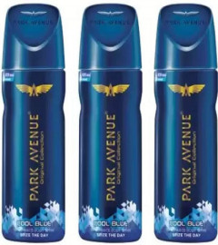 Park Avenue Cool Blue Seize the Day DEO Spray 150 ml (Pack of 3) Free Shipping World