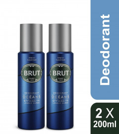 Brut Oceans Deodorant 200 ml (Pack of 2) Free Shipping World