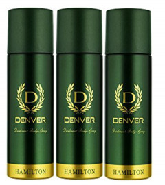 Denver Hamilton Deodorant Spray 165 ml (Pack of 3) Free Shipping World