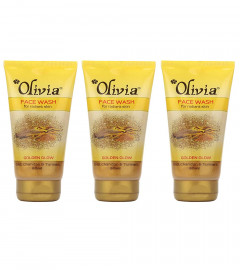 Olivia Gold Glow Face Wash For Radiant Skin 60 ml (Pack of 6) Free Shipping World