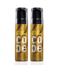 Wild Stone Code Gold Perfume 120 ml (Pack of 2) Free Shipping World