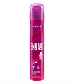 Engage Floral Zest Deodorant for Women, Citrus and Floral, Skin Friendly, 150 ml x 2 (free shiping)