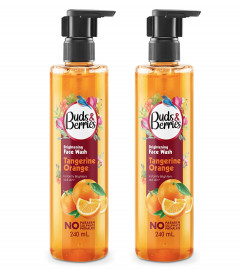 Buds & Berries Tangerine Orange Vitamin C Face Wash 240 ml (Pack of 2) Free Shipping World