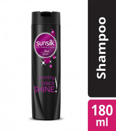 Sunsilk Stunning Black Shine Shampoo 180 ml (Pack of 2) Fs