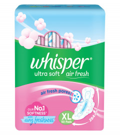 Whisper Ultra Soft Sanitary Pads For Women - XL(Pack of 50) Fs