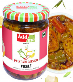 Add me Homemade Punjabi Mixed Pickles Mango Chilli Lemon Carrot ker Ginger karonda lasoda Fruit 500G