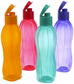 Botella Tupperwares, 1000 ml, Juego de 4, Multicolor