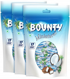 Bounty Coconut Miniatures Chocolate Pack 170gm (Pack of 3) Fs