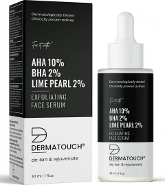 DERMATOUCH Exfoliating Face Serum AHA 10% + BHA 2% + Lime Pearl 2% 30 ml (Fs)
