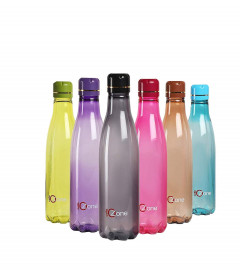 Cello Ozone Plastic Water Bottle Set 1 L Multicolor (Set of 6)