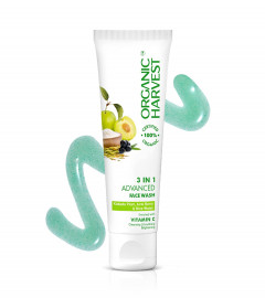 Organic Harvest 3-in-1 Advanced Face Wash: Kakadu Plum, Acai Berry & Rice Water |100 gm (pack of 2)