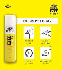 Pidilite Fevicol Ezee Spray DIY Sprayable Adhesive 383 gm