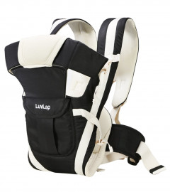 LuvLap Elegant Baby Carrier with 4 carry positions Black 1 Pic (Fs)