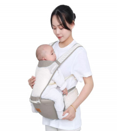 Baybee 6 in 1 Ergo Hip Seat Baby Bag 6 in 1 Grey 1 Pic (Fs)