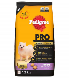 Pedigree PRO Puppy, Dry Dog Food, Expert Nutrition for Small Breed Dog (2-9 Months) 1.2 kg Free ship