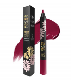 FACES CANADA Comfy Matte Lip Crayon - Lipsync 03 2.8g (Pack of 2)Fs