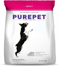 Purepet Chicken & Milk Pellet Adult Dog Food, 10kg (Free Shipping Worldwide)