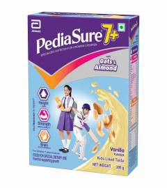 Pediasure 7 Plus Oats & Almond Nutrition Drink Powder - 200g (Vanilla Flavour) Free Shipping World