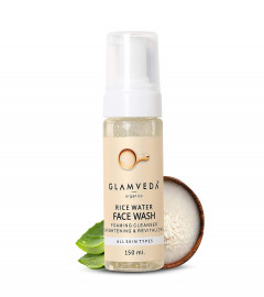 Glamveda Rice Water Fairness Foaming Face Wash, 150 ml (pack of 2) free shipping
