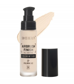 Swiss Beauty Airbrush Finish Lightweight Foundation For Face Makeup -Shell White 30 ml