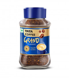 Tata Coffee Grand Classic Instant Coffee Strong Taste & Rich Aroma With Flavour Locked 100g Jar