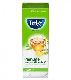 Tetley Green Tea immune with added Vitamin C, Classic, 100 Tea Bags , Free Shipping worldwide