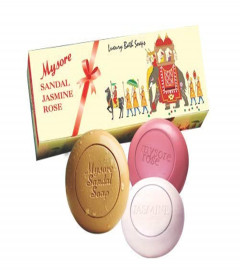 Mysore Sandal, Jasmine And Rose Soap, 450 gm (Pack Of 3) (Free Shipping Worldwide)