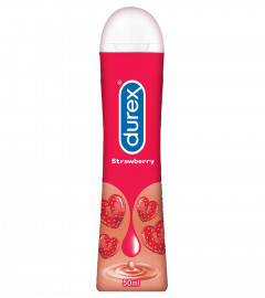 Durex Lube Strawberry Flavoured Lubricant Gel 50 ml (Pack of 2) Fs