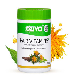 OZiva Hair Vitamins  for Hair Fall Control & Hair Growth 60 Cap (Fs)
