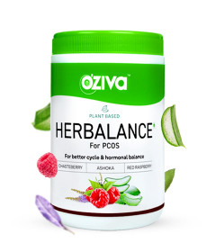 OZiva Plant Based HerBalance for PCOS Supplements for Women 250g (Fs)