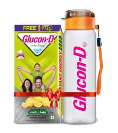Glucon D Instant Energy Health Drink Nimbu Pani - 1kg Refill with Free Bottle (Free Shipping World)