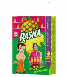 Rasna Fruit Fun 32 Glass monocarton,American Pineapple (Pack of 5) Fs