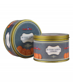 Cookieman Butter Cashew Cookies - 300g Tin Box | Eggless Cookies (Free Shipping Worldwide)