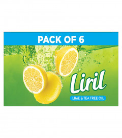 Liril Lime & Tea Tree Oil Soap 125 g (Pack of 6) Free Shipping Worldwide
